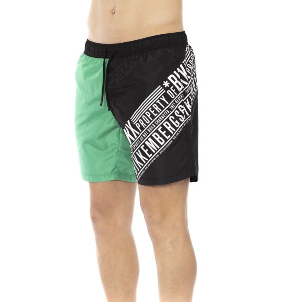 Bikkembergs Beachwear BKK1MBM09_GREEN&BLACK